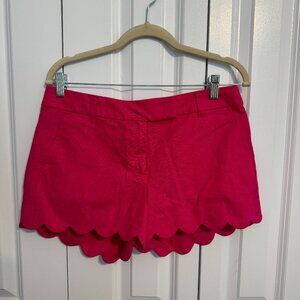 NWT J.Crew Scalloped Shorts, Pink, Size 6